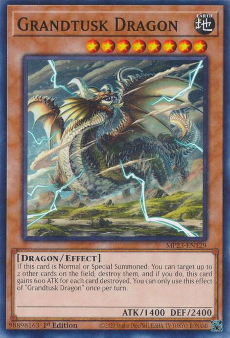 Grandtusk Dragon - 25th Anniversary Tin: Dueling Heroes Mega Pack YuGiOh trading card