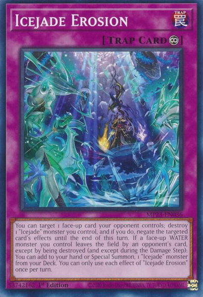 Icejade Erosion trading card from 25th Anniversary Tin: Dueling Heroes Mega Pack Icejade Erosion - 25th Anniversary Tin: Dueling Heroes Mega Pack YuGiOh trading card