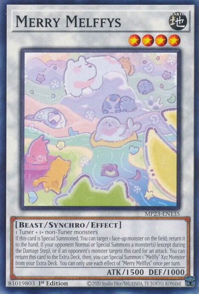 Merry Melffys trading card from 25th Anniversary Tin: Dueling Heroes Mega Pack Merry Melffys - 25th Anniversary Tin: Dueling Heroes Mega Pack YuGiOh trading card
