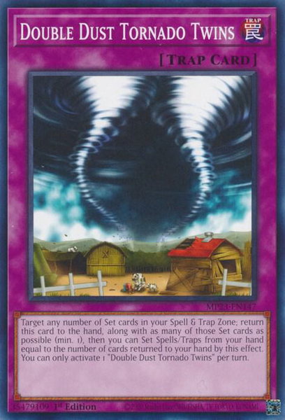 Double Dust Tornado Twins trading card from 25th Anniversary Tin: Dueling Heroes Mega Pack Double Dust Tornado Twins - 25th Anniversary Tin: Dueling Heroes Mega Pack YuGiOh trading card