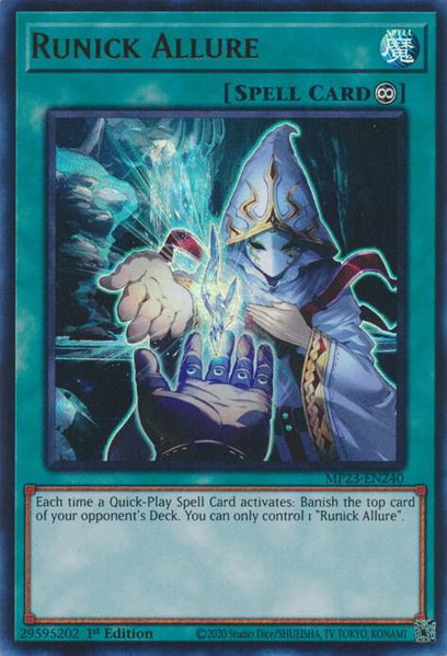 Runick Allure trading card from 25th Anniversary Tin: Dueling Heroes Mega Pack Runick Allure - 25th Anniversary Tin: Dueling Heroes Mega Pack YuGiOh trading card
