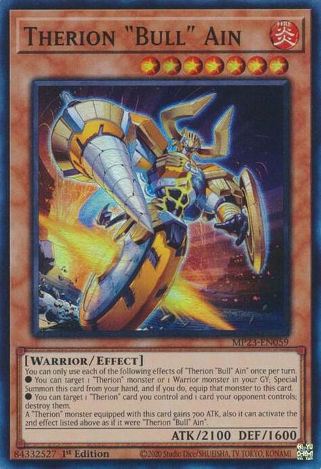 Therion "Bull" Ain trading card from 25th Anniversary Tin: Dueling Heroes Mega Pack Therion "Bull" Ain - 25th Anniversary Tin: Dueling Heroes Mega Pack YuGiOh trading card