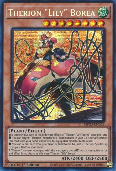 Therion "Lily" Borea trading card from 25th Anniversary Tin: Dueling Heroes Mega Pack Therion "Lily" Borea - 25th Anniversary Tin: Dueling Heroes Mega Pack YuGiOh trading card