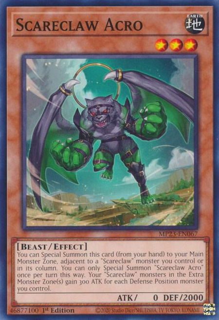 Scareclaw Acro trading card from 25th Anniversary Tin: Dueling Heroes Mega Pack Scareclaw Acro - 25th Anniversary Tin: Dueling Heroes Mega Pack YuGiOh trading card