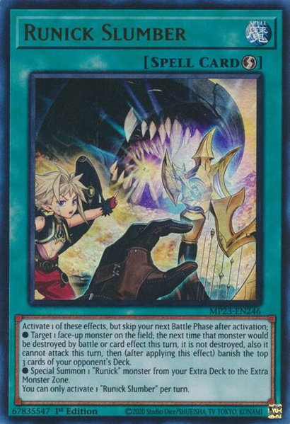 Runick Slumber trading card from 25th Anniversary Tin: Dueling Heroes Mega Pack Runick Slumber - 25th Anniversary Tin: Dueling Heroes Mega Pack YuGiOh trading card