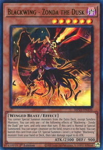Blackwing - Zonda the Dusk - 25th Anniversary Tin: Dueling Heroes Mega Pack (MP23) #MP23-EN156 - Ultra Rare YuGiOh Trading Card
