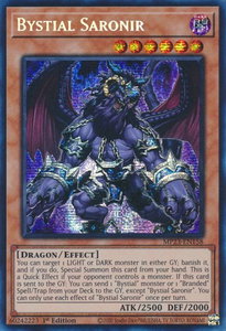 Bystial Saronir - 25th Anniversary Tin: Dueling Heroes Mega Pack (MP23) #MP23-EN158 - Prismatic Secret Rare YuGiOh Trading Card