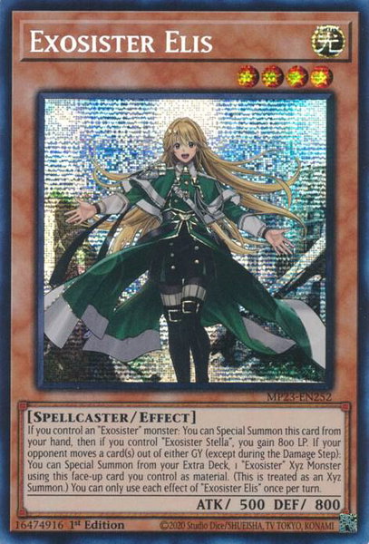 Exosister Elis trading card from 25th Anniversary Tin: Dueling Heroes Mega Pack Exosister Elis - 25th Anniversary Tin: Dueling Heroes Mega Pack YuGiOh trading card