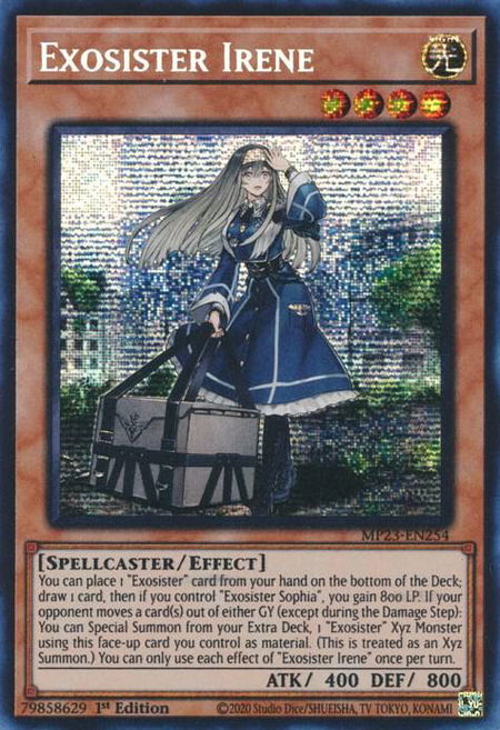 Exosister Irene trading card from 25th Anniversary Tin: Dueling Heroes Mega Pack Exosister Irene - 25th Anniversary Tin: Dueling Heroes Mega Pack YuGiOh trading card