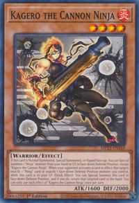 Kagero the Cannon Ninja - 25th Anniversary Tin: Dueling Heroes Mega Pack (MP23) #MP23-EN169 - Common / Short Print YuGiOh Trading Card
