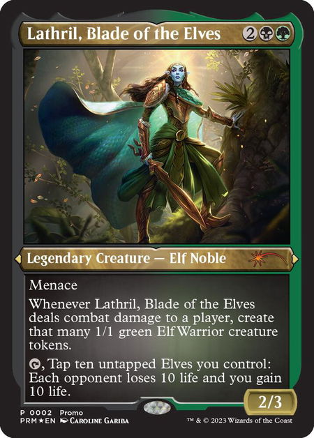 Lathril, Blade of the Elves (Foil Etched) - Media Promos Magic: The Gathering trading card