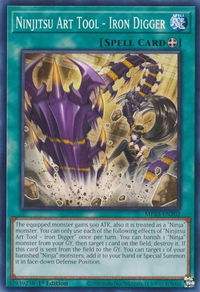 Ninjitsu Art Tool - Iron Digger - 25th Anniversary Tin: Dueling Heroes Mega Pack (MP23) #MP23-EN202 - Common / Short Print YuGiOh Trading Card