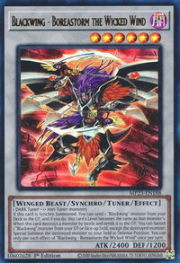 Blackwing - Boreastorm the Wicked Wind - 25th Anniversary Tin: Dueling Heroes Mega Pack (MP23) #MP23-EN188 - Ultra Rare YuGiOh Trading Card
