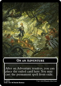 Emblem - On an Adventure - Wilds of Eldraine (WOE) #18 - Token Magic: The Gathering Trading Card