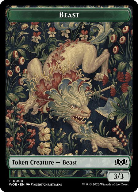 Beast // Food (0013) Double-Sided Token - Wilds of Eldraine Magic: The Gathering trading card