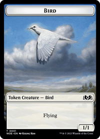 Bird // Food (0011) Double-Sided Token - Wilds of Eldraine (WOE) #1 // 11 - Token Magic: The Gathering Trading Card