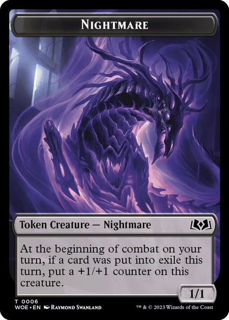 Nightmare // Food (0010) Double-Sided Token - Wilds of Eldraine Magic: The Gathering trading card