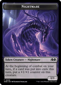 Nightmare // Food (0012) Double-Sided Token - Wilds of Eldraine (WOE) #6 // 12 - Token Magic: The Gathering Trading Card