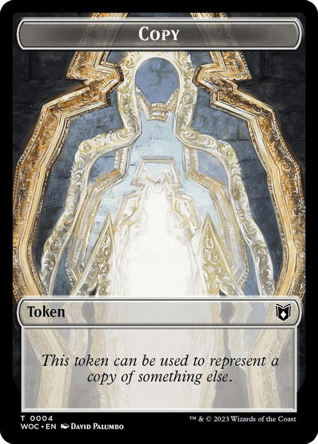 Copy // Royal Role / Virtuous Role Double-Sided Token - Commander: Wilds of Eldraine Magic: The Gathering trading card