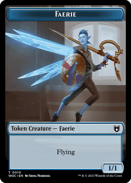 Faerie // Human Double-Sided Token trading card from Commander: Wilds of Eldraine Faerie // Human Double-Sided Token - Commander: Wilds of Eldraine Magic: The Gathering trading card