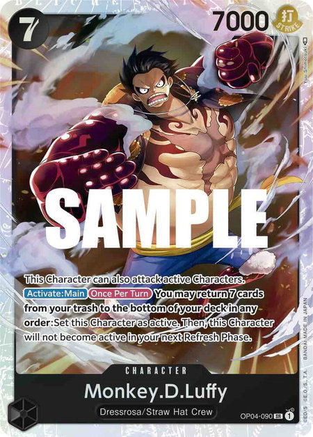 Monkey.D.Luffy (090) - Kingdoms of Intrigue One Piece trading card