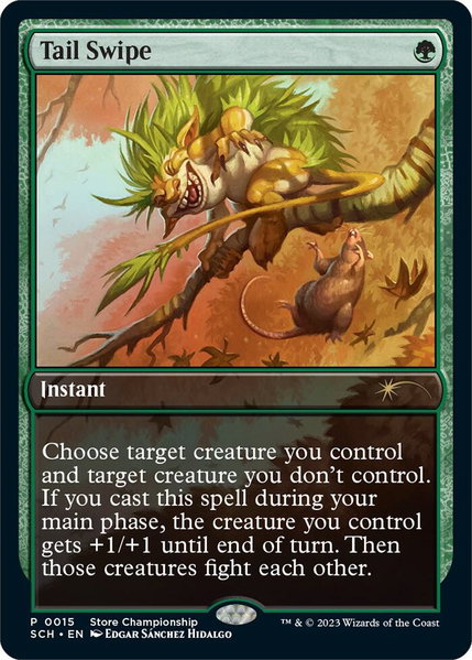 Tail Swipe trading card from Game Day & Store Championship Promos Tail Swipe - Game Day & Store Championship Promos Magic: The Gathering trading card