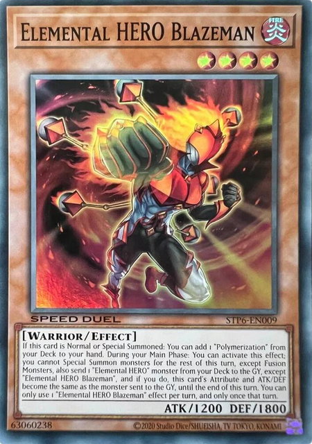 Elemental HERO Blazeman - Speed Duel: Tournament Pack 6 YuGiOh trading card