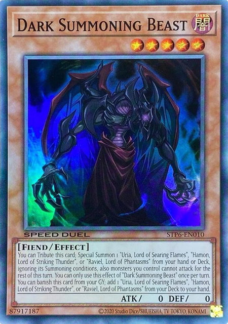 Dark Summoning Beast - Speed Duel: Tournament Pack 6 YuGiOh trading card