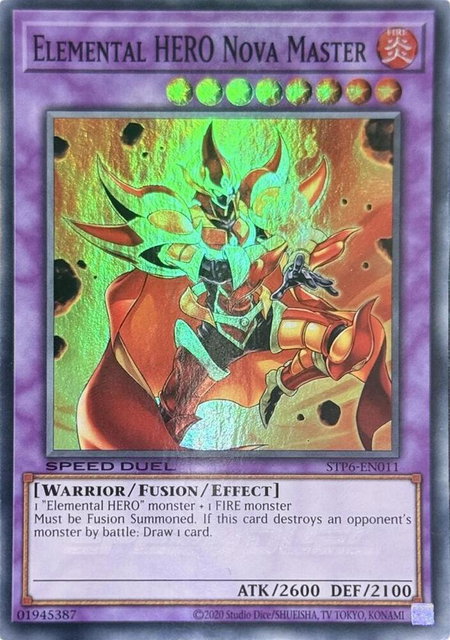 Elemental HERO Nova Master - Speed Duel: Tournament Pack 6 YuGiOh trading card