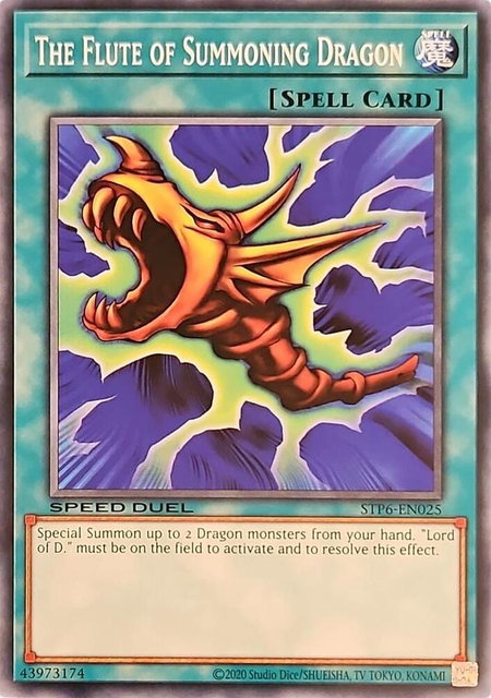 The Flute of Summoning Dragon - Speed Duel: Tournament Pack 6 YuGiOh trading card
