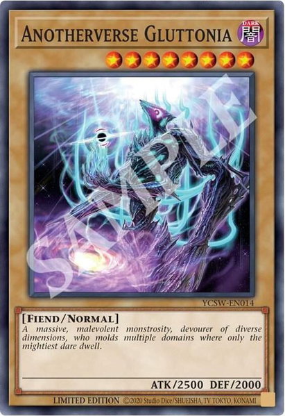 Anotherverse Gluttonia (UR) trading card from Yu-Gi-Oh! Championship Series Prize Cards Anotherverse Gluttonia (UR) - Yu-Gi-Oh! Championship Series Prize Cards YuGiOh trading card