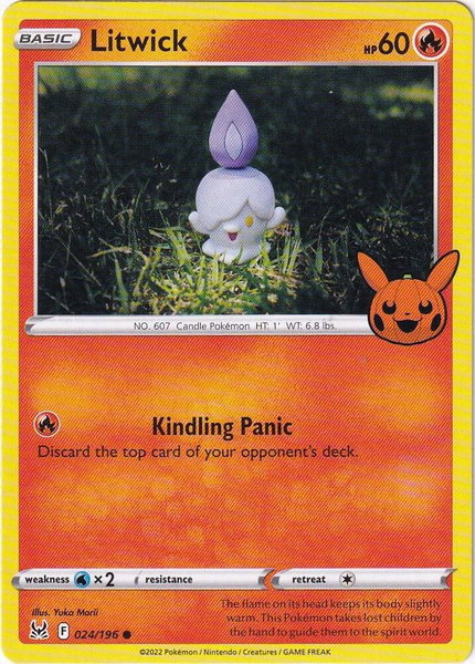Litwick trading card from Trick or Trade BOOster Bundle 2023 Litwick - Trick or Trade BOOster Bundle 2023 Pokémon trading card
