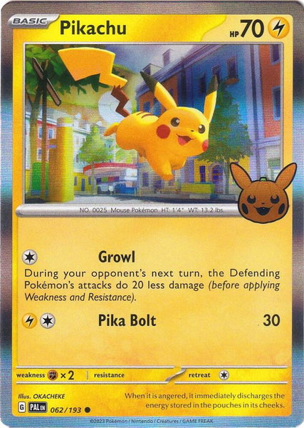 Pikachu trading card from Trick or Trade BOOster Bundle 2023 Pikachu - Trick or Trade BOOster Bundle 2023 Pokémon trading card