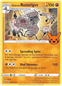 Galarian Runerigus - Trick or Trade BOOster Bundle 2023 (TTBB23) #102/192 - Rare Pokémon Trading Card