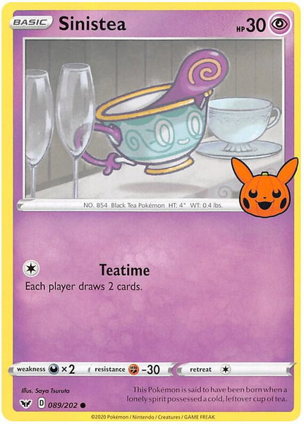 Sinistea trading card from Trick or Trade BOOster Bundle 2023 Sinistea - Trick or Trade BOOster Bundle 2023 Pokémon trading card