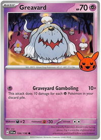 Greavard - Trick or Trade BOOster Bundle 2023 (TTBB23) #104/198 - Common Pokémon Trading Card