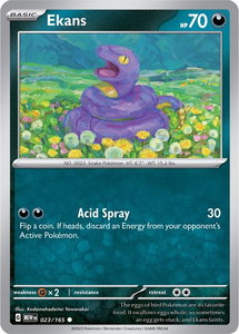 Ekans - SV: Scarlet & Violet 151 (MEW) #023/165 - Common Pokémon Trading Card