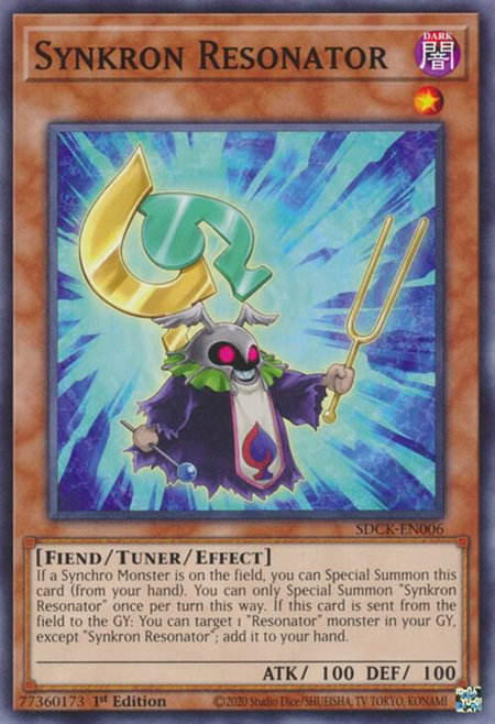 Synkron Resonator trading card from Structure Deck: The Crimson King Synkron Resonator - Structure Deck: The Crimson King YuGiOh trading card