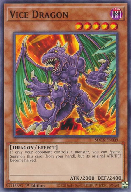 Vice Dragon trading card from Structure Deck: The Crimson King Vice Dragon - Structure Deck: The Crimson King YuGiOh trading card