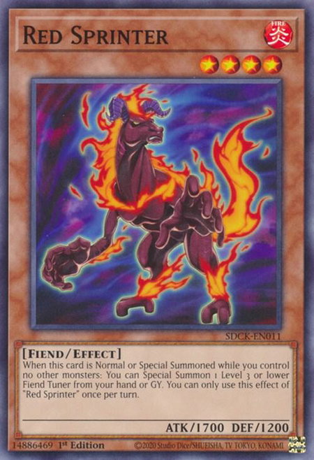 Red Sprinter trading card from Structure Deck: The Crimson King Red Sprinter - Structure Deck: The Crimson King YuGiOh trading card