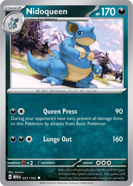 Nidoqueen - SV: Scarlet & Violet 151 Pokémon trading card