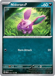 Nidoran M - SV: Scarlet & Violet 151 (MEW) #032/165 - Common Pokémon Trading Card