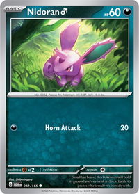 Nidoran M - SV: Scarlet & Violet 151 (MEW) #032/165 - Common Pokémon Trading Card