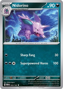 Nidorino - SV: Scarlet & Violet 151 (MEW) #033/165 - Uncommon Pokémon Trading Card