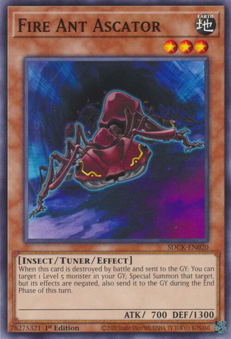 Fire Ant Ascator trading card from Structure Deck: The Crimson King Fire Ant Ascator - Structure Deck: The Crimson King YuGiOh trading card