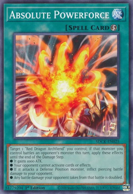 Absolute Powerforce trading card from Structure Deck: The Crimson King Absolute Powerforce - Structure Deck: The Crimson King YuGiOh trading card
