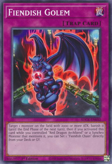 Fiendish Golem - Structure Deck: The Crimson King YuGiOh trading card