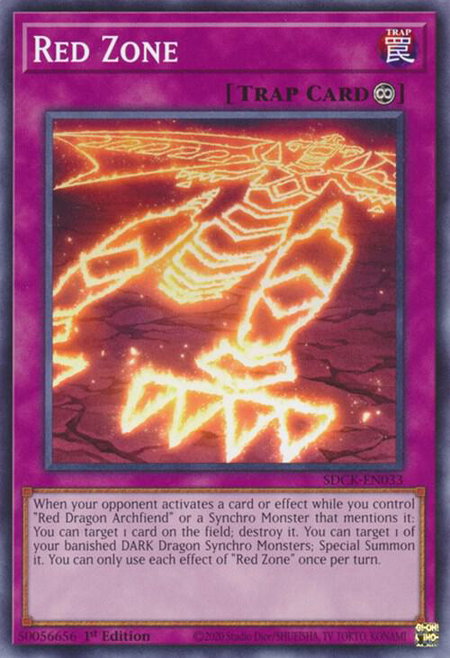 Red Zone trading card from Structure Deck: The Crimson King Red Zone - Structure Deck: The Crimson King YuGiOh trading card