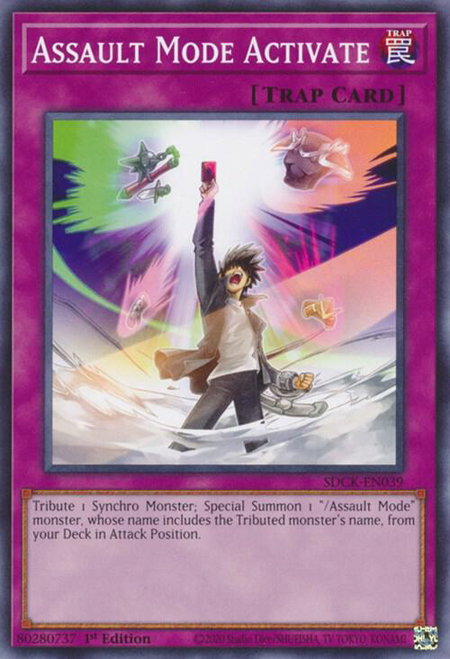Assault Mode Activate trading card from Structure Deck: The Crimson King Assault Mode Activate - Structure Deck: The Crimson King YuGiOh trading card