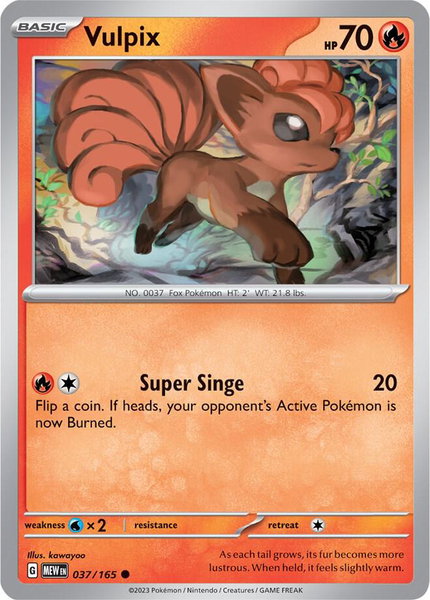 Vulpix trading card from SV: Scarlet & Violet 151 Vulpix - SV: Scarlet & Violet 151 Pokémon trading card